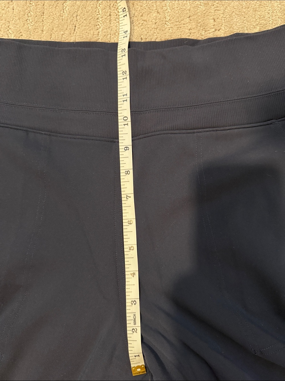 Athleta Venice wide leg pants, navy with black stripe, size large - Picture 7 of 11